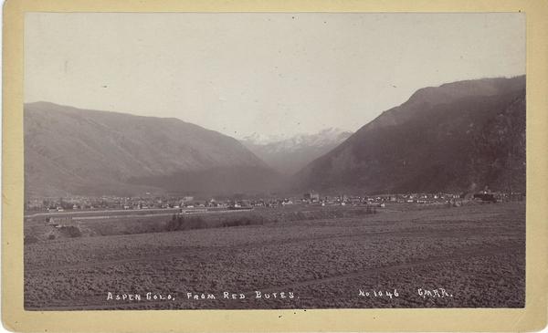 Vintage Aspen Mining Claim Maps and Photographs - Aspen, Colorado from Red Butte - Vintage Boudoir Card - 5 x 8 inches