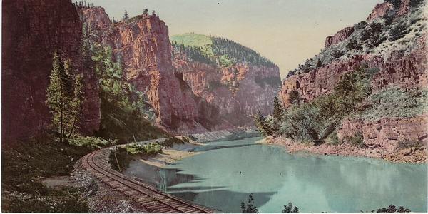 Vintage Aspen Mining Claim Maps and Photographs - Glenwood Canyon - Vintage Chromolithograph - 3 1/2 x 7 inches