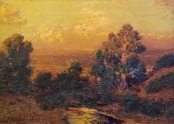 Charles Partridge Adams - Sunset Glow, Vermejo Creek - Oil on Canvas - 12 x 16 inches