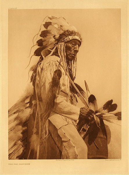 Edward S. Curtis - Plate 672 The Old Cheyenne - Vintage Photogravure - Portfolio, 22 x 18 inches