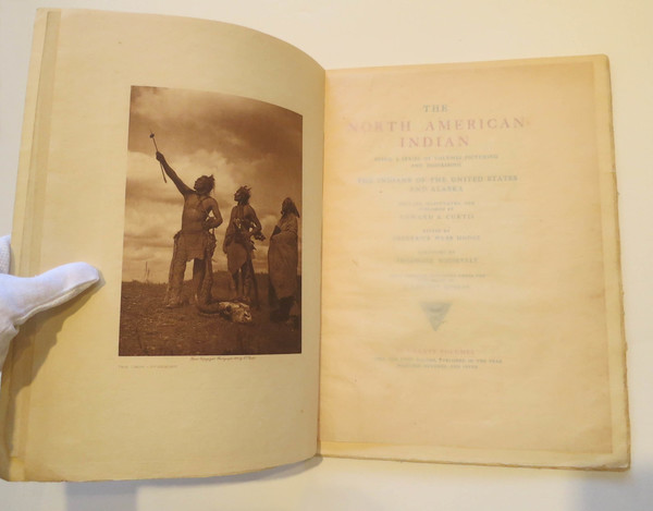 Edward S. Curtis - The North American Indian: Original Prospectus - Vintage Photogravure - Volume, 12.5 x 9.5 inches - A complete prospectus in excellent condition. Includes two images: "Navaho Medicine Man" and "The Oath".