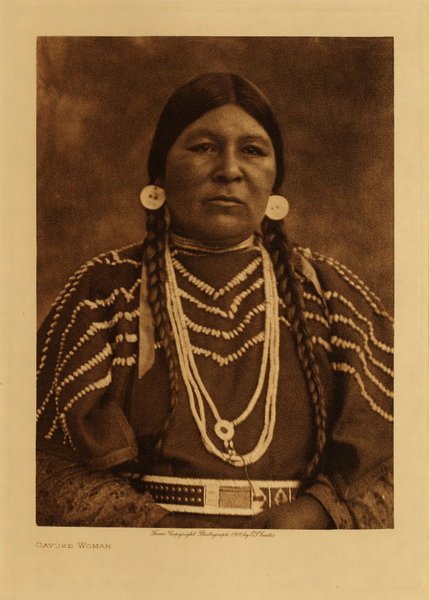 Edward S. Curtis - Cayuse Woman - Vintage Photogravure - Volume, 12.5 x 9.5 inches
