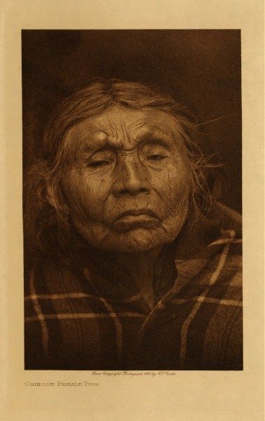 Edward S. Curtis - *50% OFF OPPORTUNITY* Chinook Female Type - Vintage Photogravure - Volume, 12.5 x 9.5 inches
