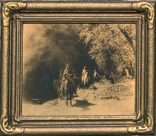 Edward S. Curtis - Out of the Darkness - Navaho - Vintage Goldtone - 8 x 10 inches - Original Vintage Frame