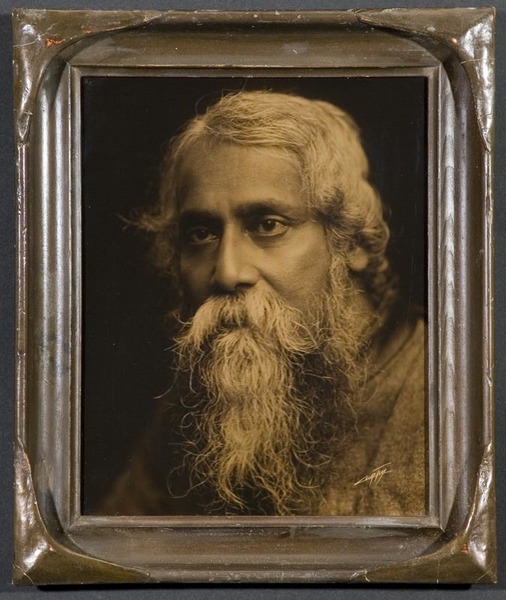 Tagore won the 1913 Nobel Prize for Literature. This is likely the only known example of this image as a goldtone to exist.
