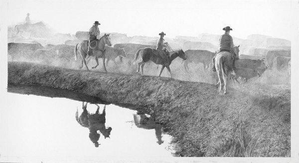 Woodrow Blagg - Into the Mist - Giclee on Archival Heavyweight Rag Paper - 30 x 56 3/4 inches - Limited edition of 25