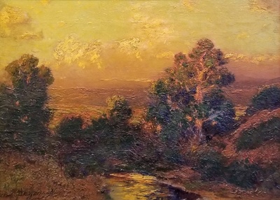 Charles Partridge Adams - Sunset Glow, Vermejo Creek - Oil on Canvas - 12 x 16 inches