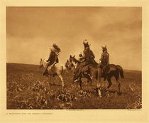 Edward S. Curtis - Plate 138 Successful Raid for Horses - Apsaroke - Vintage Photogravure - Portfolio, 18 x 22 inches