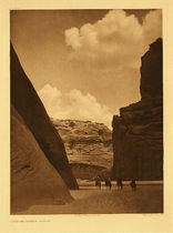 Edward S. Curtis - Plate 029 Canon del Muerto - Navaho - Vintage Photogravure - Portfolio: 22 x 18 inches