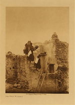 Edward S. Curtis -   On a Walpi Housetop - Vintage Photogravure - Volume, 12.5 x 9.5 inches