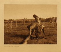Edward S. Curtis - *50% OFF OPPORTUNITY* Painting the Poles - Cheyenne - Vintage Photogravure - Volume, 9.5 x 12.5 inches