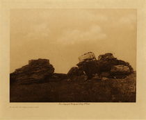 Edward S. Curtis - *50% OFF OPPORTUNITY* Atsina Burial Ground - Vintage Photogravure - Volume, 9.5 x 12.5 inches