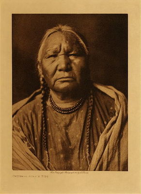 Edward S. Curtis - *50% OFF OPPORTUNITY* Cheyenne Female Type - Vintage Photogravure - Volume, 12.5 x 9.5 inches
