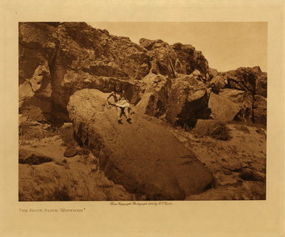Edward S. Curtis - *50% OFF OPPORTUNITY* The Rock Slide - Wishham - Vintage Photogravure - Volume, 9.5 x 12.5 inches