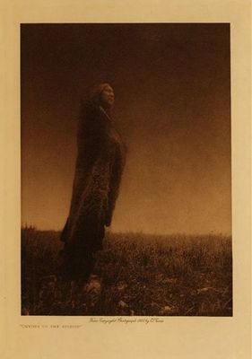 Edward S. Curtis - "Crying to the Spirits" - Vintage Photogravure - Volume, 12.5 x 9.5 inches
