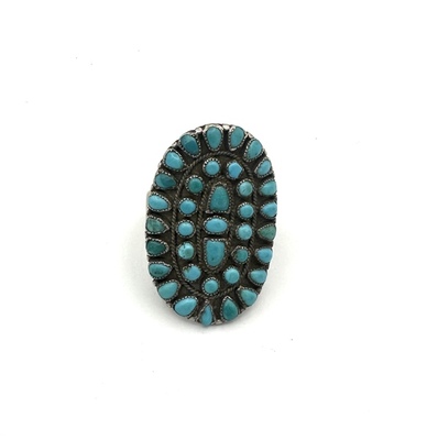 Old Pawn Jewelry - *10% OFF OPPORTUNITY* Fabulous Vintage Zuni Cluster Ring - Size 8 1/4