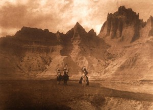 "In the Badlands - Souix" by Edward S. Curtis