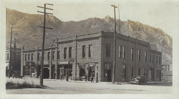 Vintage Aspen Mining Claim Maps and Photographs - Galena St. and Hopkins Ave. (The Brand Building) - Silver Photograph - 4 x 7 inches - Brand Building