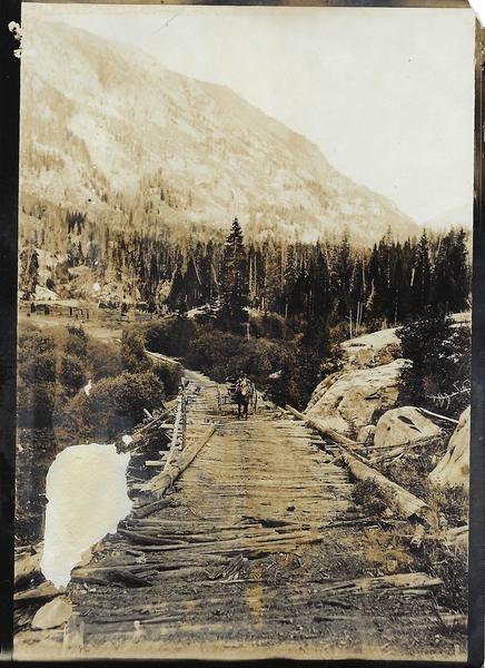 Vintage Aspen Mining Claim Maps and Photographs - Castle Creek Bridge border=