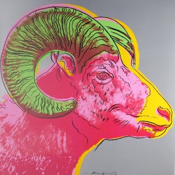 Andy Warhol - Bighorn Ram - Screenprint - 38 x 38 inches