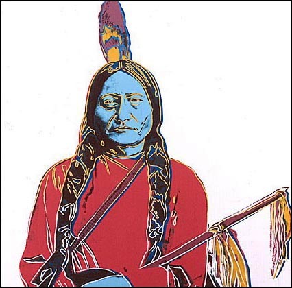 Andy Warhol - Sitting Bull border=