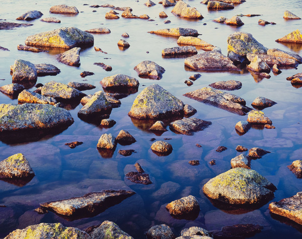 Christopher Burkett - Serene Lake Stones, Newfoundland - Cibachrome Photograph - 30 x 40 inches