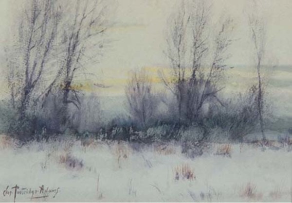 Charles Partridge Adams - Untitled Winter Scene border=