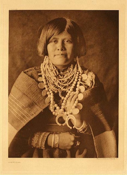 Edward S. Curtis - Plate 613 A Zuni Girl border=