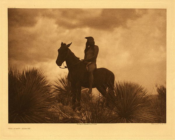 Edward S. Curtis - Plate 013 The Scout-Apache border=