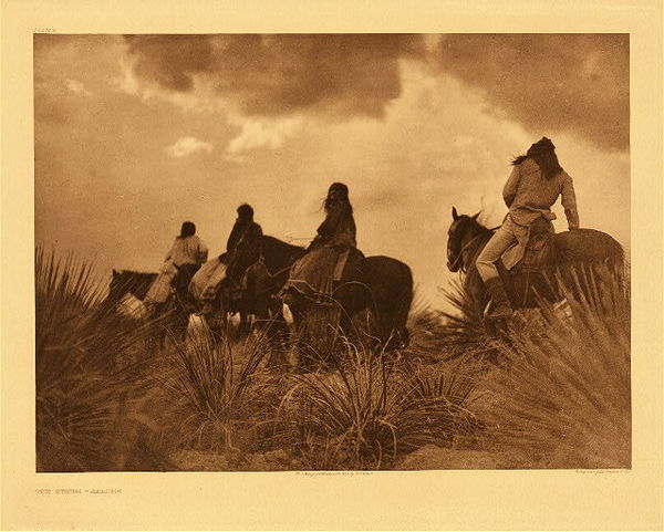 Edward S. Curtis - Plate 009 The Storm-Apache border=