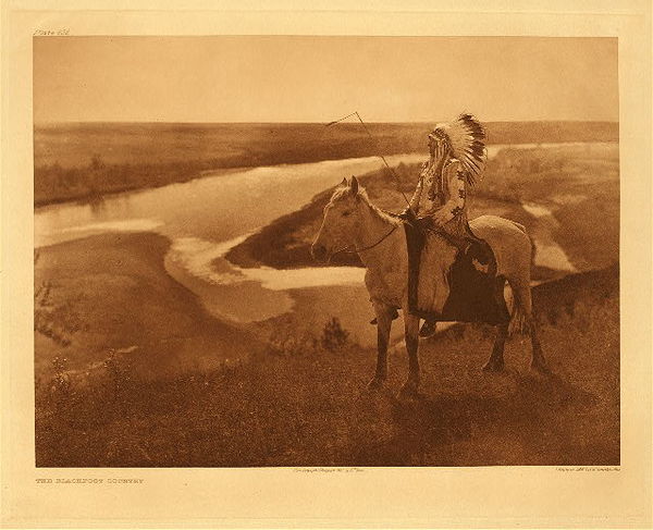 Edward S. Curtis - Plate 636 The Blackfoot Country border=