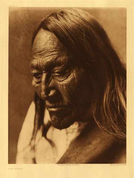 Edward S. Curtis - Plate 078 Two Strike - Sioux - Vintage Photogravure - Portfolio, 22 x 18 inches