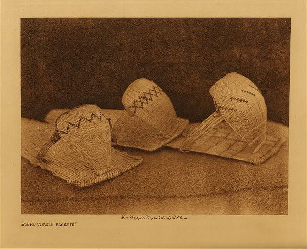 Edward S. Curtis - *50% OFF OPPORTUNITY* Washo Cradle Baskets - Vintage Photogravure - Volume, 9.5 x 12.5 inches