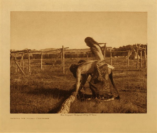 Edward S. Curtis - *40% OFF OPPORTUNITY* Painting the Poles - Cheyenne border=