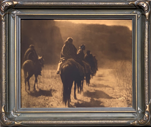 Edward S. Curtis - Vanishing Race - Navaho - Vintage Goldtone - 14 x 17 inches