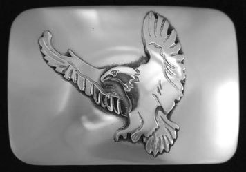 Hayes Silver and Goldsmithing - Belt Buckle: Eagle - Sterling Silver - 1-1/4 inches