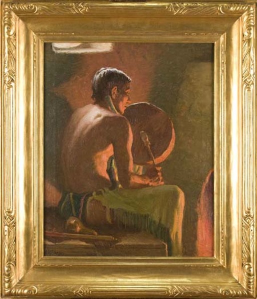 This painting retains its original frame