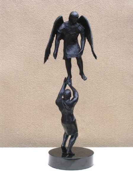 Michael Naranjo - Resolution - Bronze - 27 x 6 1/2 x 9 inches