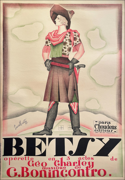 Vintage Posters - Betsy (cowgirl) border=