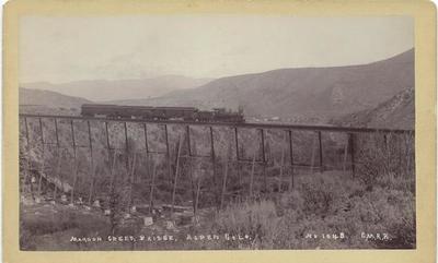 Vintage Aspen Mining Claim Maps and Photographs - Maroon Creek Bridge - Aspen, Colorado - Vintage Boudoir Card - 5 x 8 inches