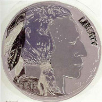  Title: Indian Head Nickel , Date: 1986 , Size: 36 x 36 inches , Medium: Screenprint , Signed: Signed , Edition: AP/50