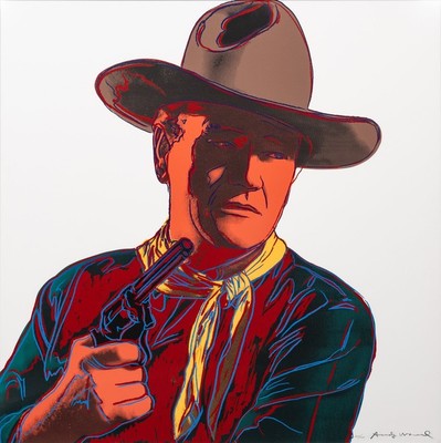  Title: John Wayne , Date: 1986 , Size: 36 x 36 inches , Medium: Screenprint , Signed: L/R , Edition: Original of 250