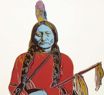  Title: Sitting Bull , Date: 1986 , Size: 36 x 36 inches , Medium: Vintage Screenprint