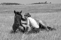  Title: Horse Whispering , Size: 15 1/2  x 19 inches , Medium: Silver Gelatin Photograph , Signed: L/R , Edition: 26/125