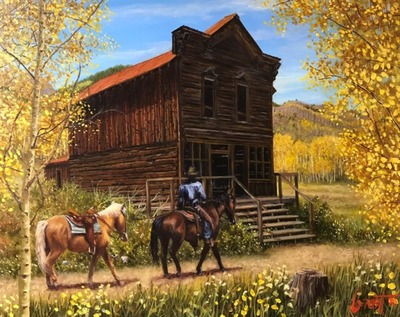  Title: Ashcroft at Fall , Size: 8 x 10 inches , Medium: Oil on Panel , Signed: L/R