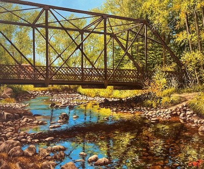  Title: Crossing the Roaring Fork , Size: 10 x 12 inches , Medium: Oil on Panel , Signed: L/R