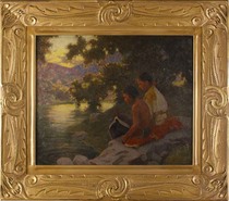  Title: Evening Reverie , Date: 1911 , Size: 24 x 29 inches , Medium: Oil on Canvas , Signed: L/R , Edition: Original