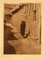  Title:   Plate 605 Zuni Street Scene , Date: 1925 , Size: Portfolio, 22 x 18 inches , Medium: Vintage Photogravure , Edition: Vintage