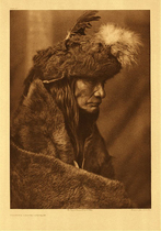  Title: Plate 187  Tearing Lodge - Piegan , Date: 1910 , Size: Portfolio, 22 x 18 inches , Medium: Vintage Photogravure , Edition: Vintage