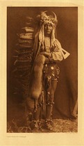  Title: Plate 206 Iron Breast Piegan , Date: 1900 , Size: Portfolio, 22 x 18 inches , Medium: Vintage Photogravure , Edition: Vintage